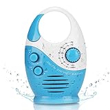 Yunseity Wasserdichtes Duschradio, Tragbares AM-FM-Radio mit...